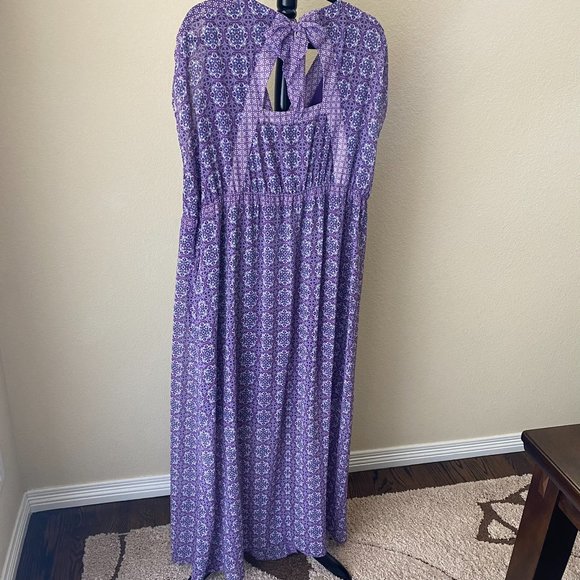 Lane Bryant, Purple Long Spring Dress with slits, Size 22/24 - Picture 4 of 10